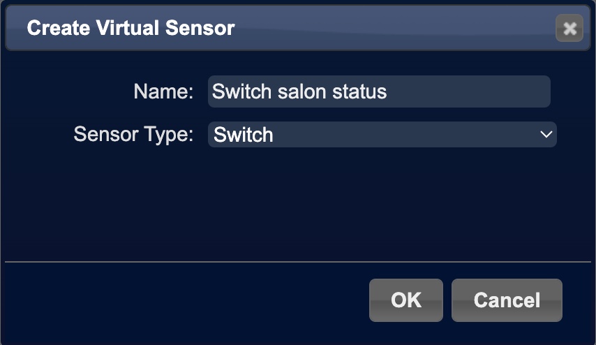 Domoticz create virtual sensor switch